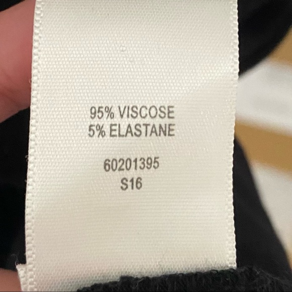 Witchery Shift Tee Midi Black Dress Split Cold Shoulder Size 6 - Picture 6 of 6